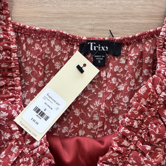 Francesca’s collection Trixxi floral dress size small new with tags - Picture 6 of 6